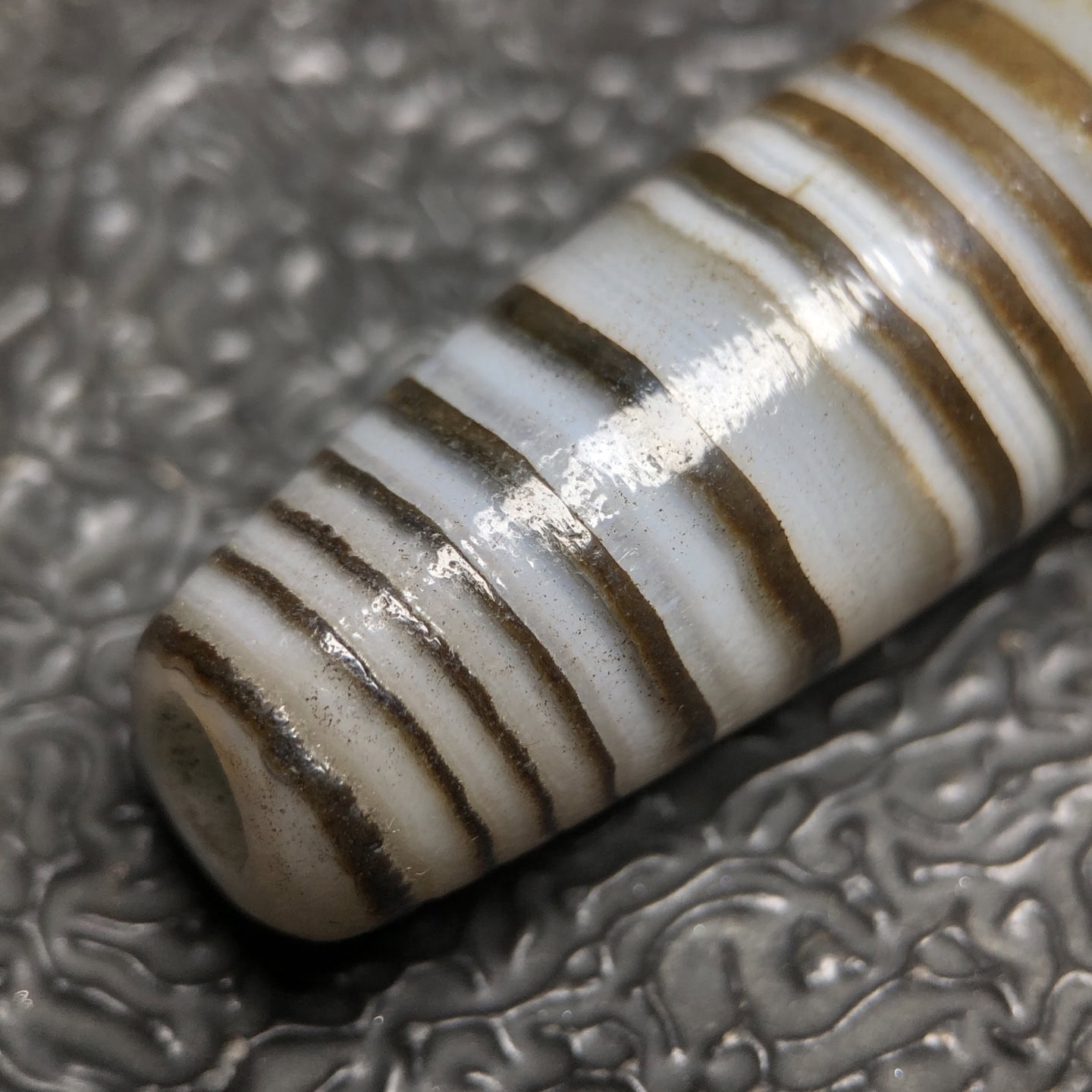 Chinese Natural Agate DZI Beads