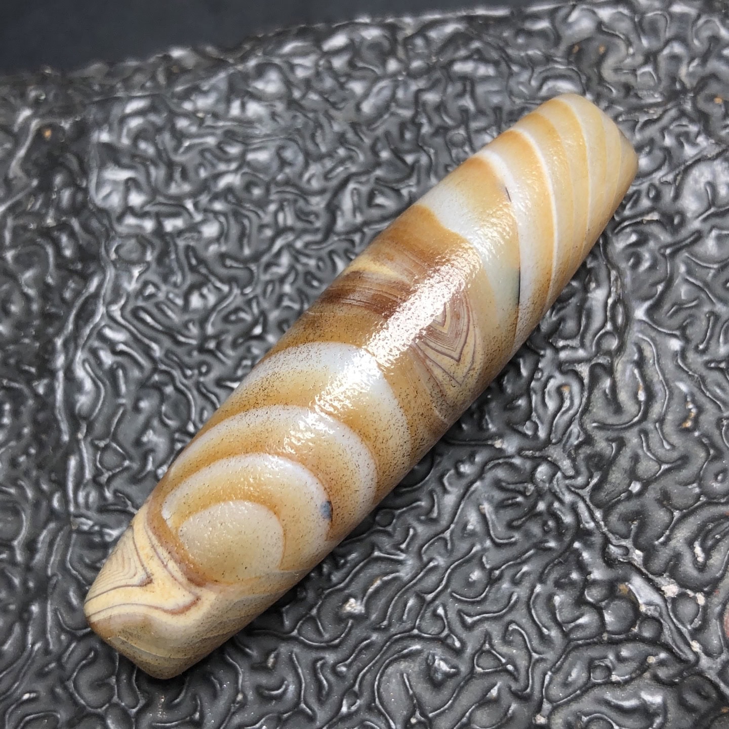 Chinese Natural Agate DZI Beads