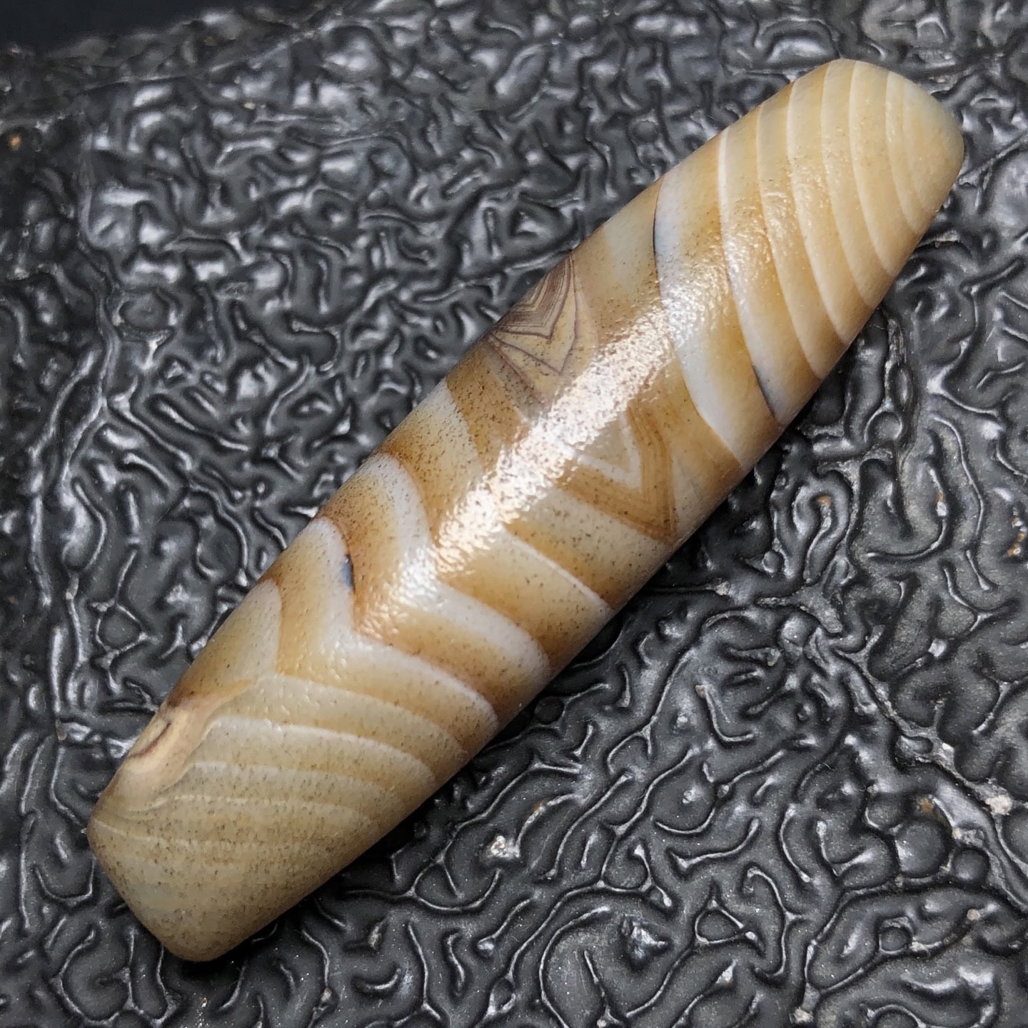 Chinese Natural Agate DZI Beads