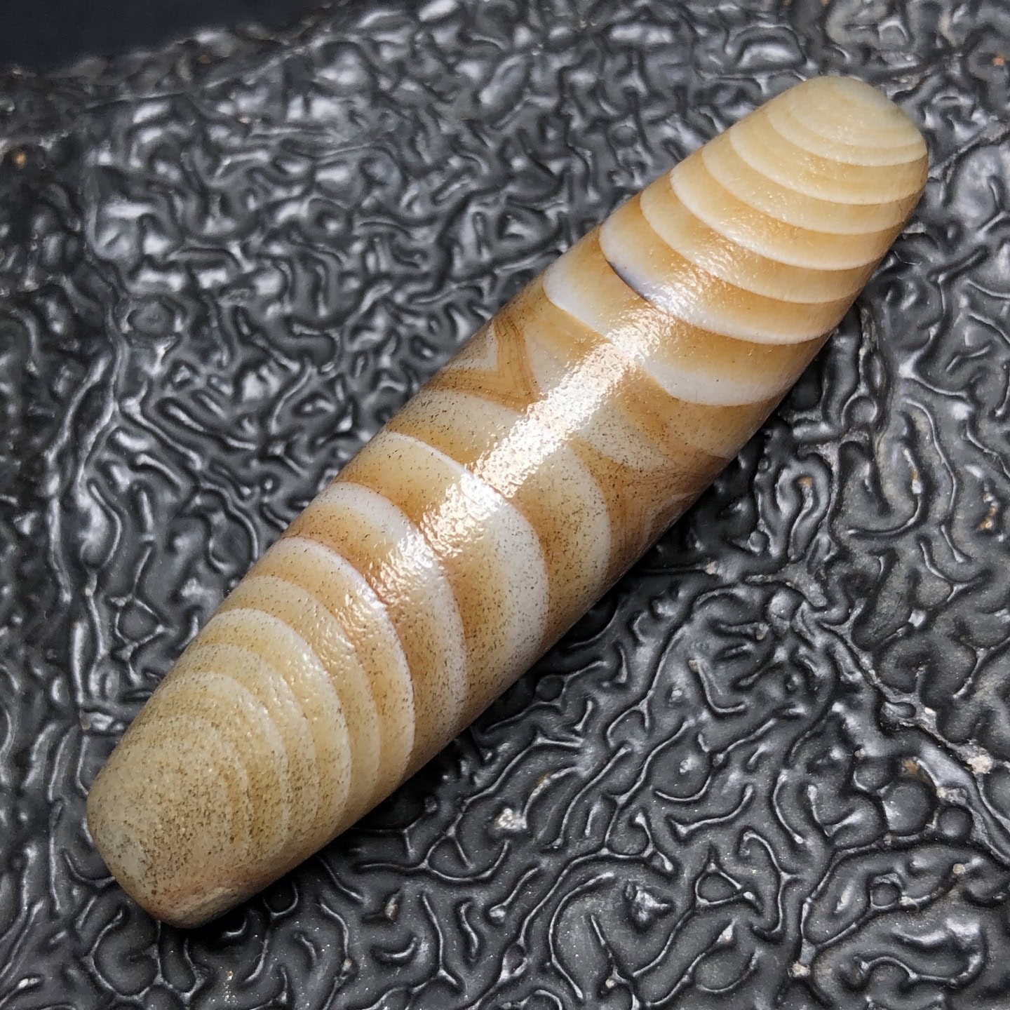 Chinese Natural Agate DZI Beads