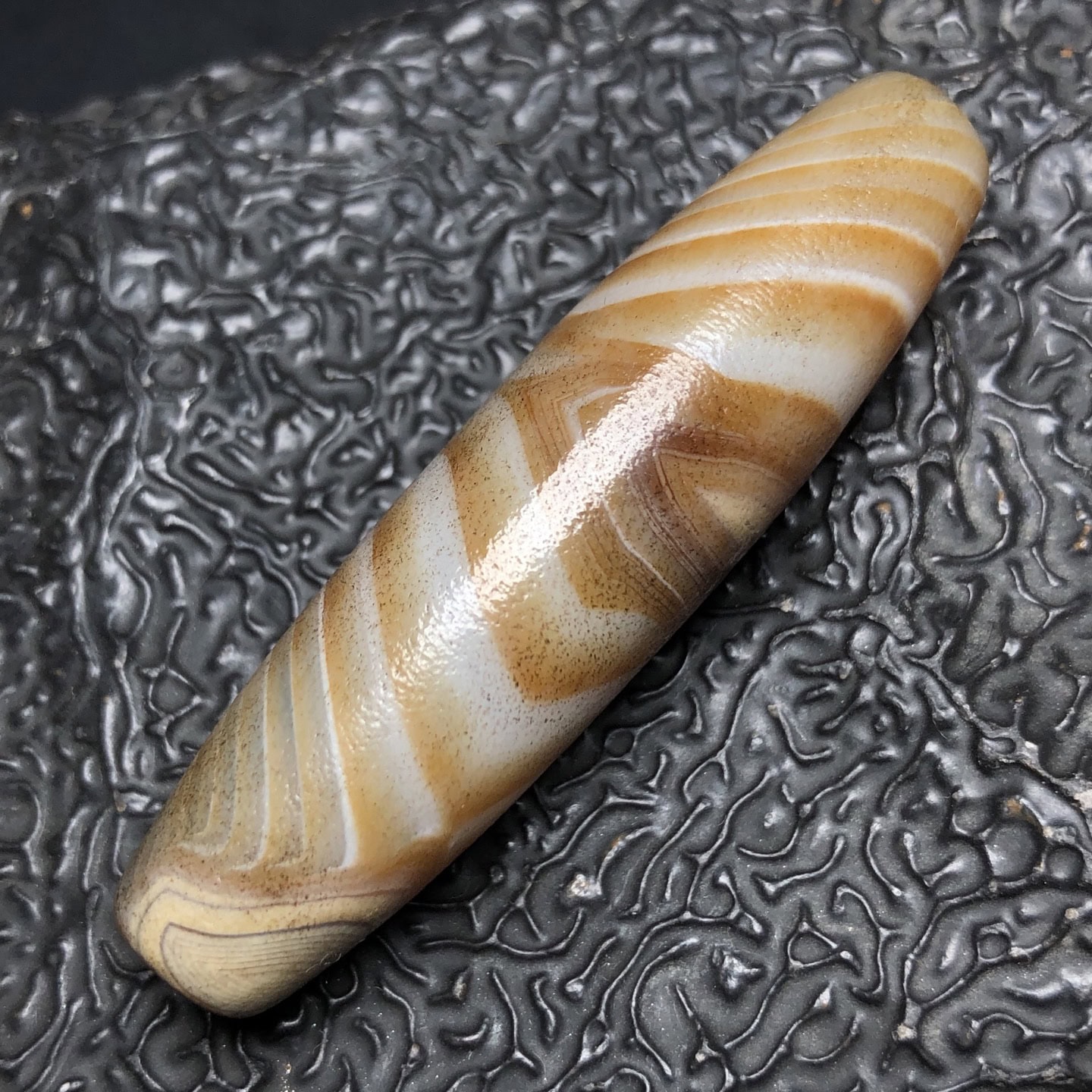 Chinese Natural Agate DZI Beads