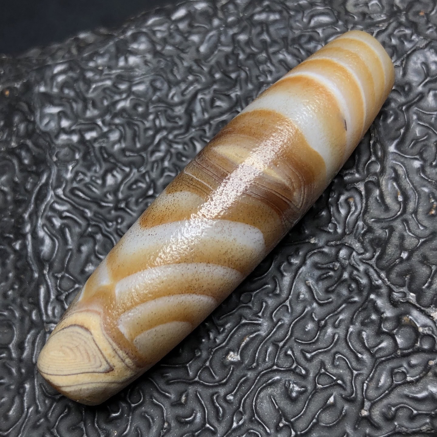 Chinese Natural Agate DZI Beads