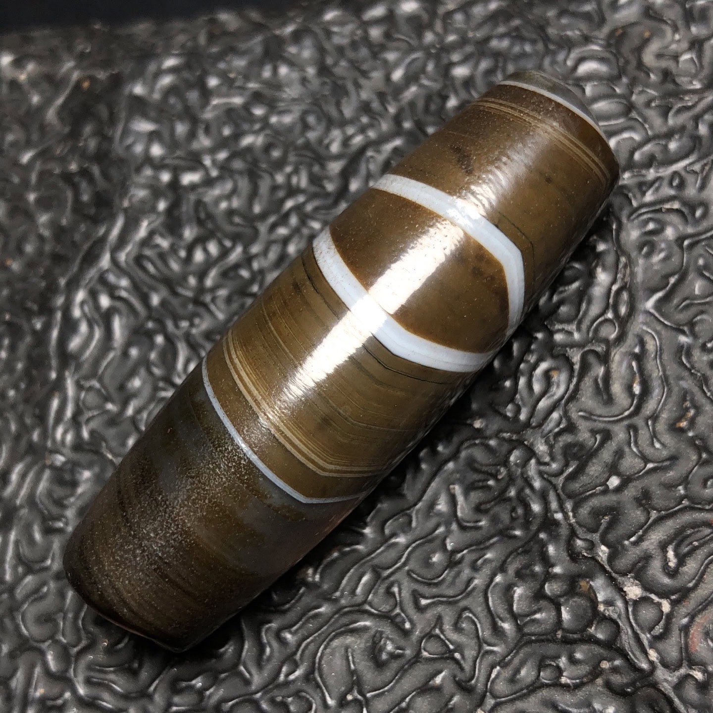 Chinese Natural Agate DZI Beads