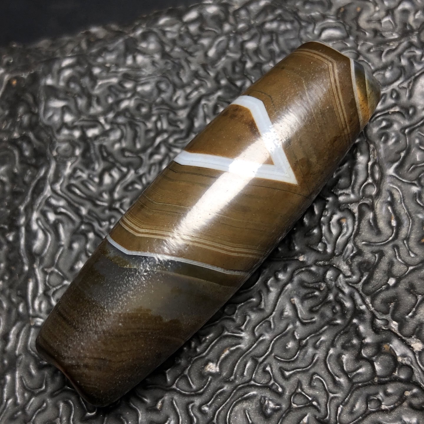 Chinese Natural Agate DZI Beads