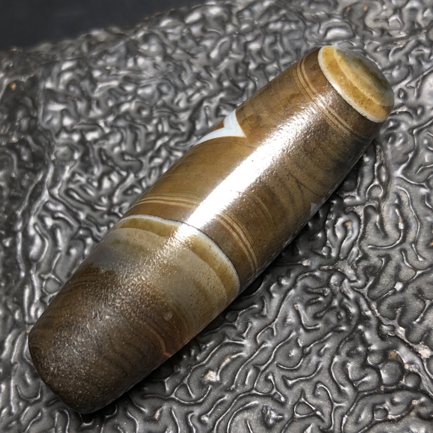 Chinese Natural Agate DZI Beads