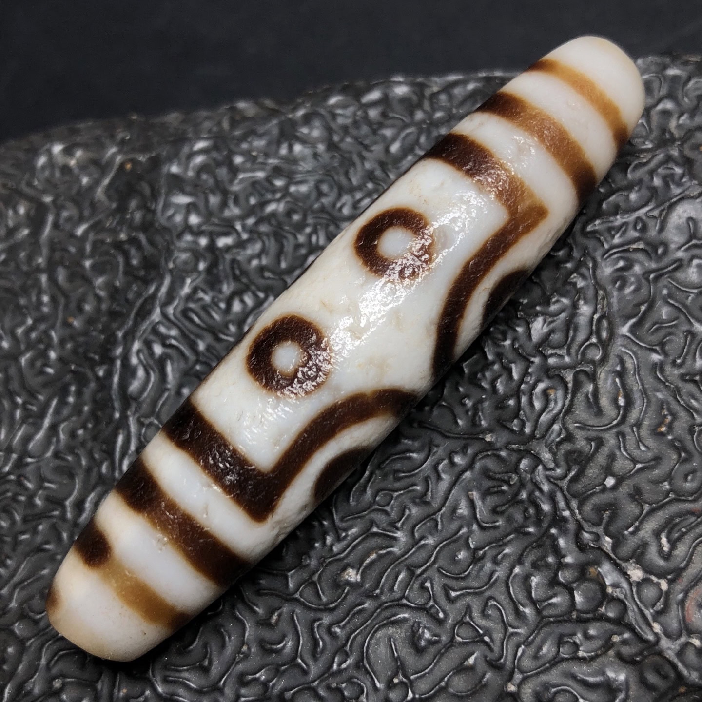 Chinese Natural Agate DZI Beads