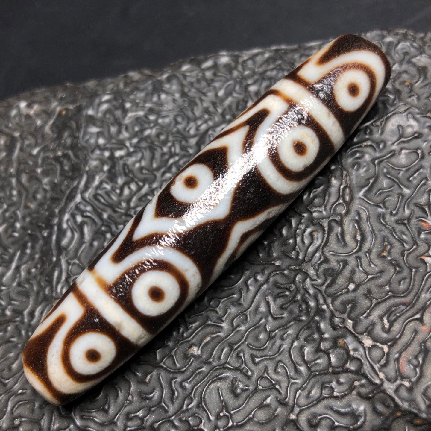 Chinese Natural Agate DZI Beads