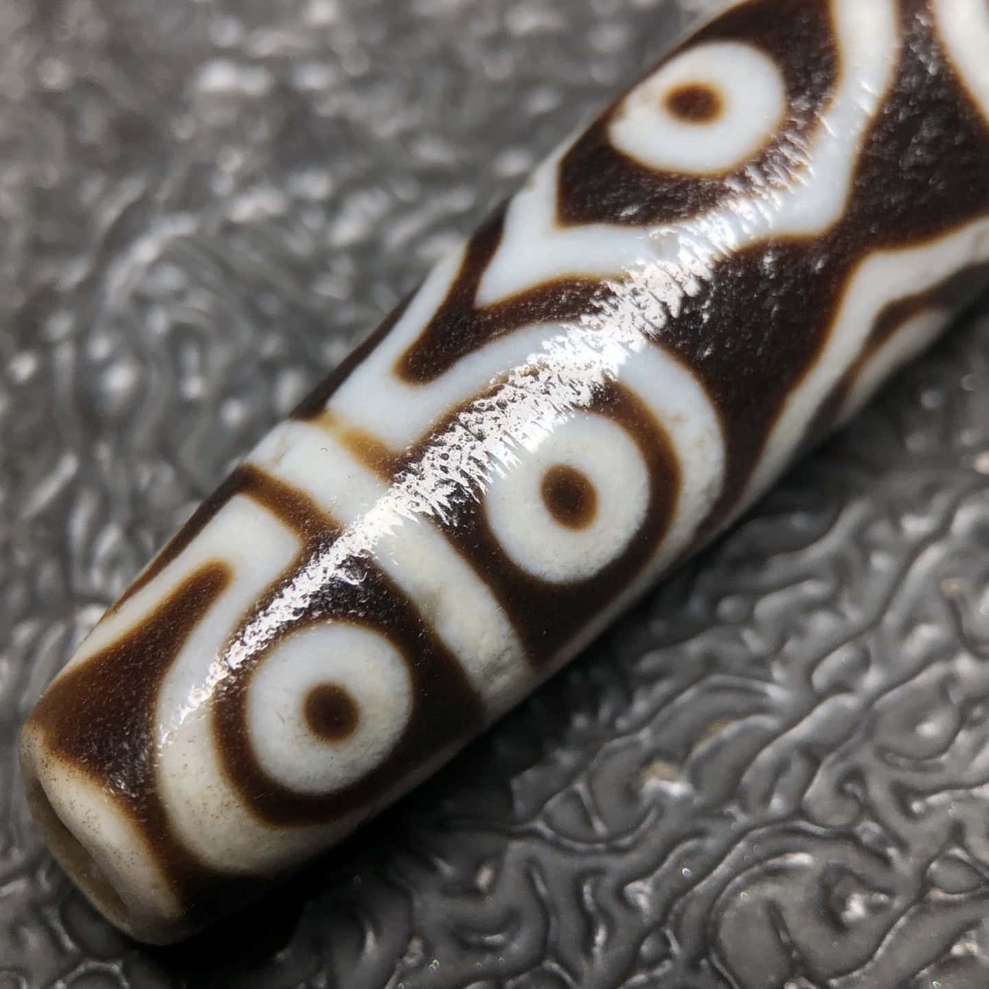 Chinese Natural Agate DZI Beads