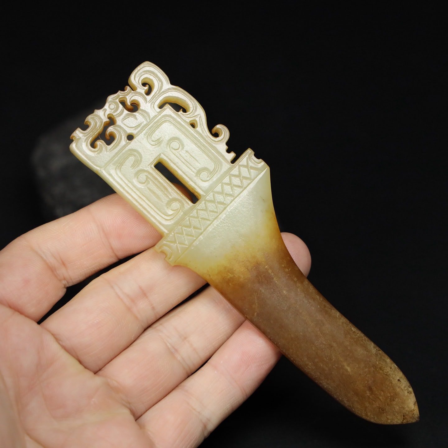 Chinese Natural Jade Carved House