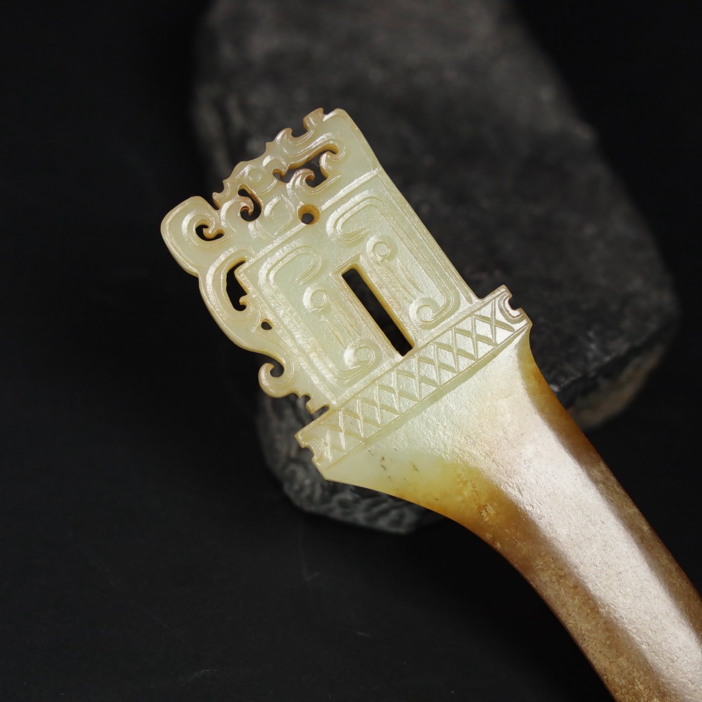 Chinese Natural Jade Carved House