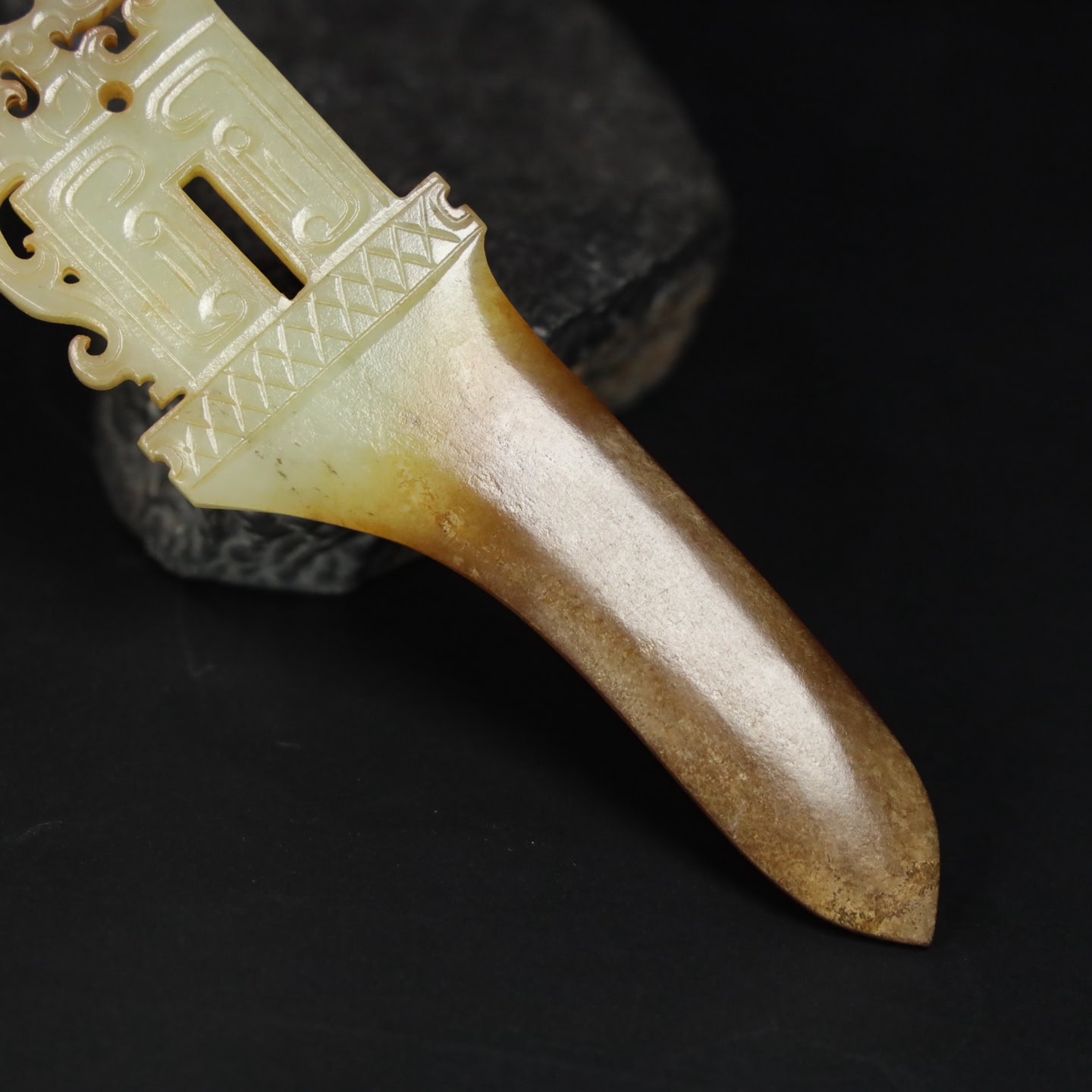 Chinese Natural Jade Carved House