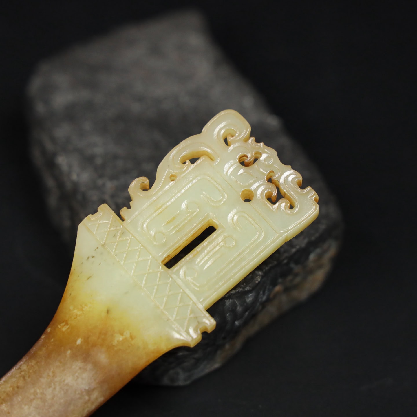 Chinese Natural Jade Carved House