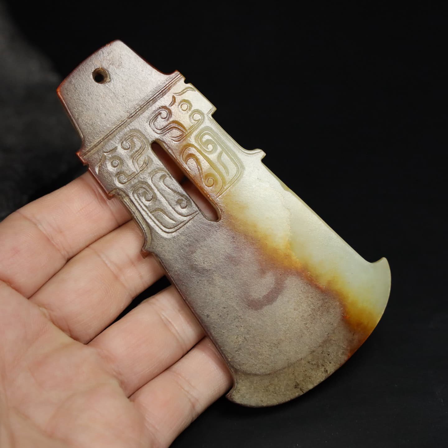 Chinese Natural Jade Carved House