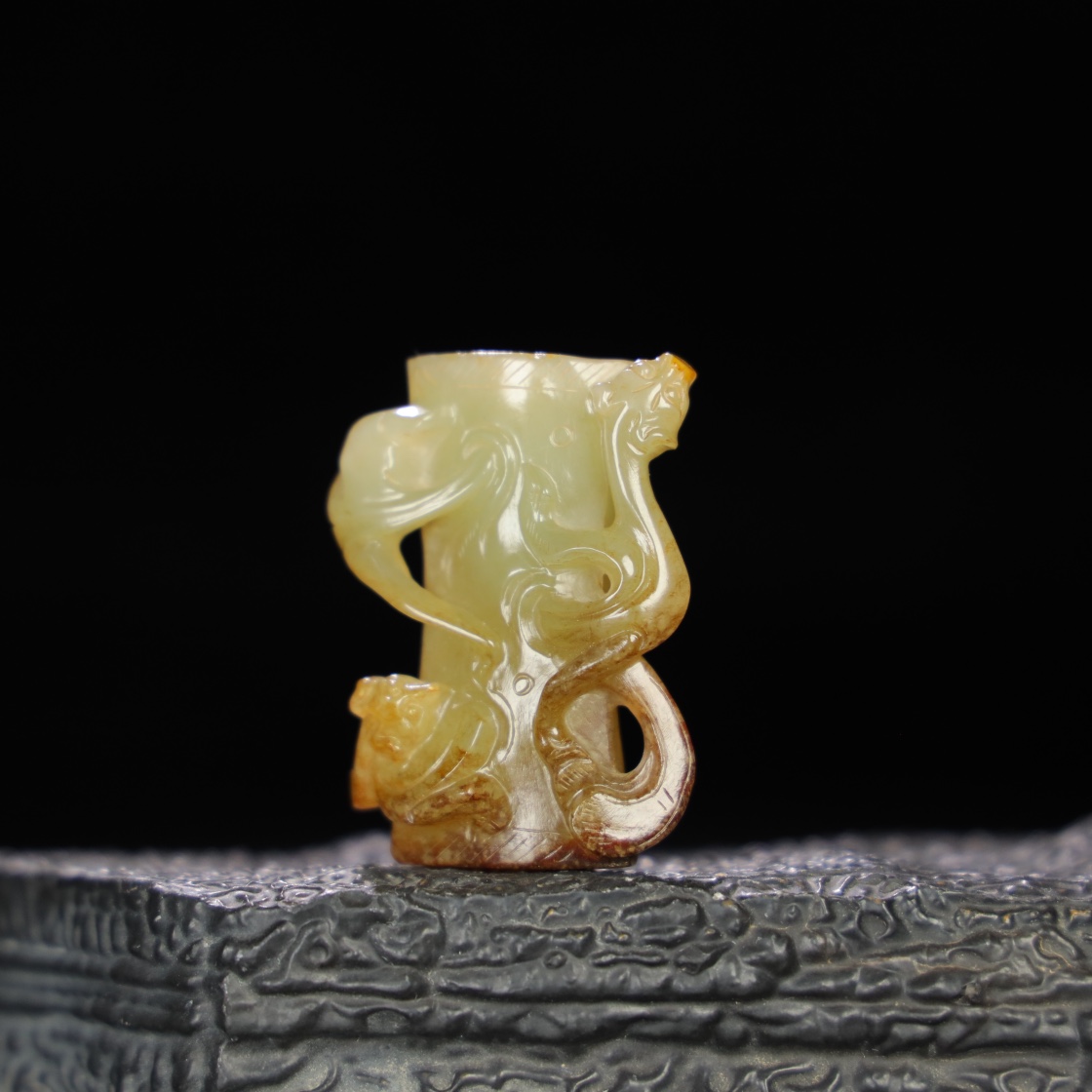 Chinese Natural Jade Carved Ornament