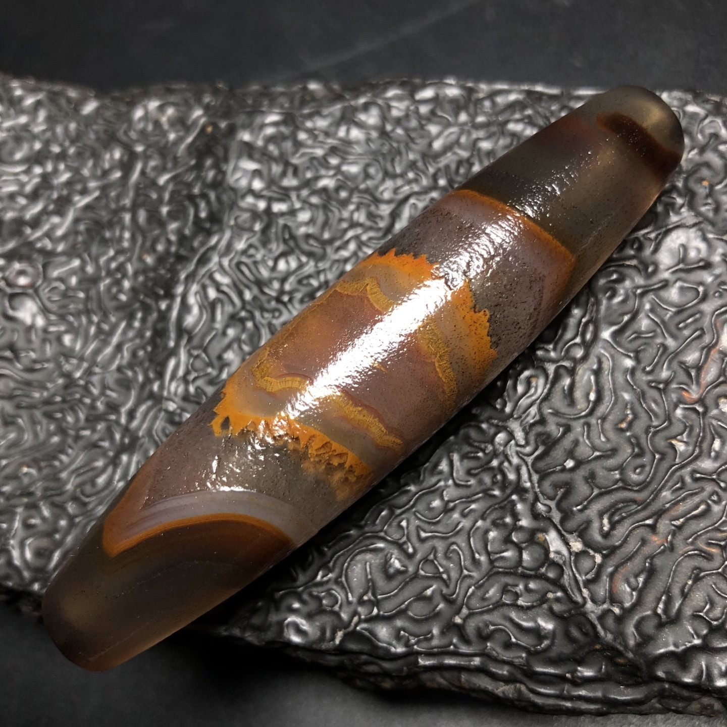 Chinese Natural Agate DZI Beads