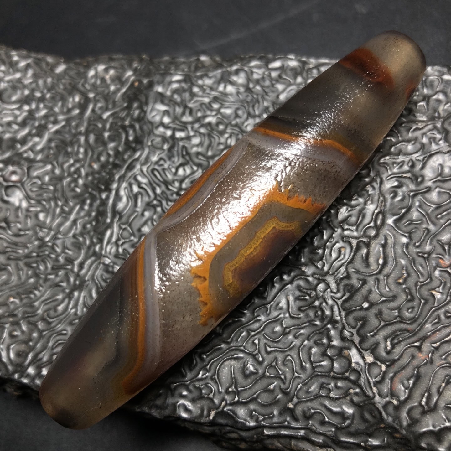 Chinese Natural Agate DZI Beads