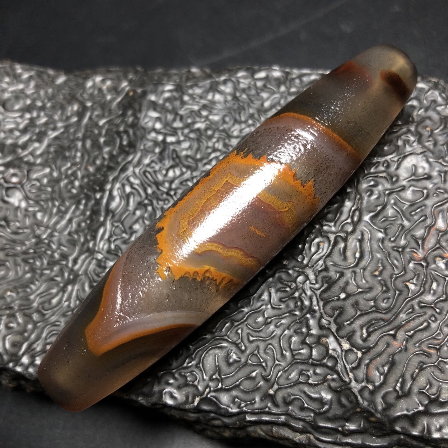 Chinese Natural Agate DZI Beads