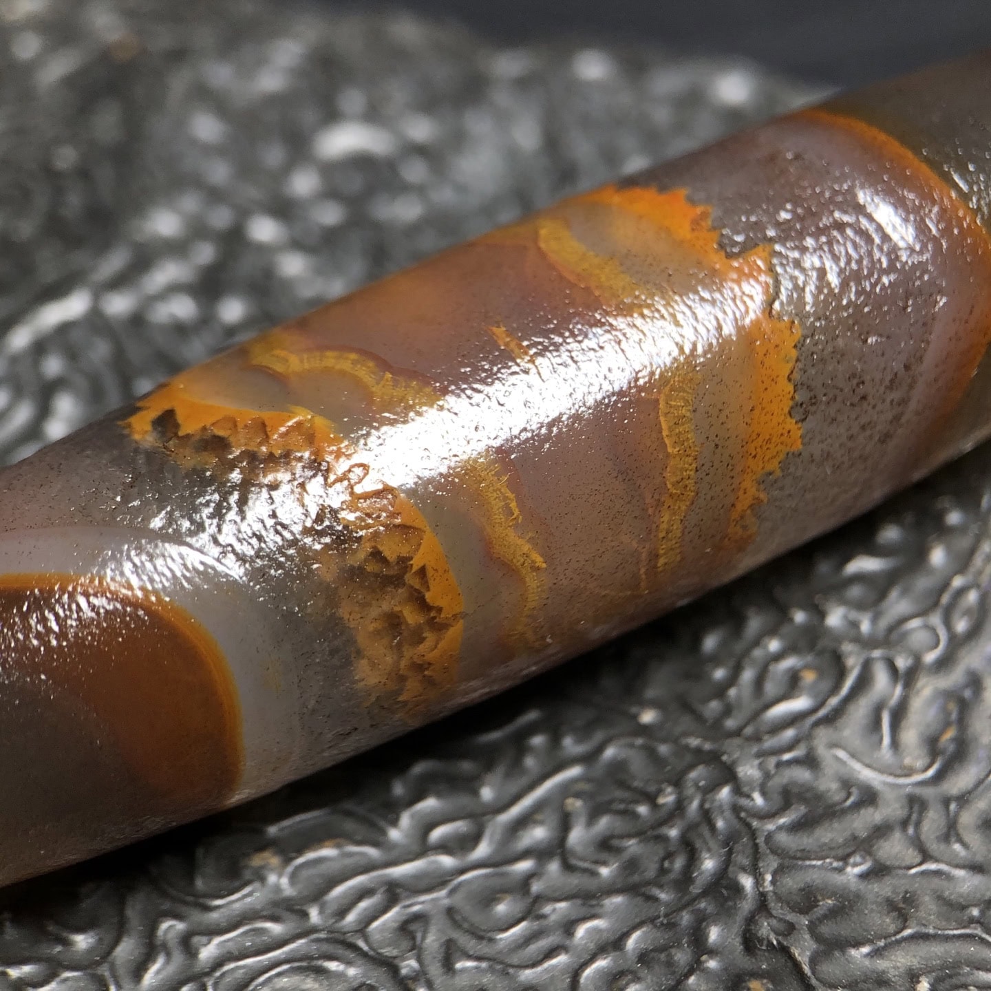 Chinese Natural Agate DZI Beads