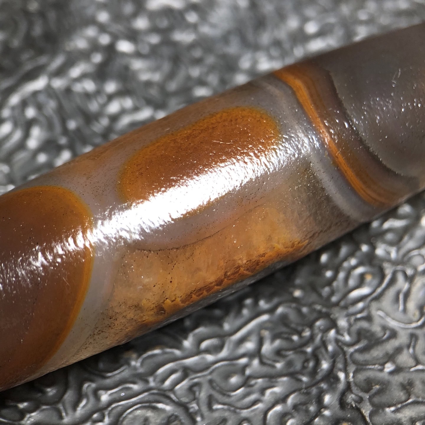 Chinese Natural Agate DZI Beads