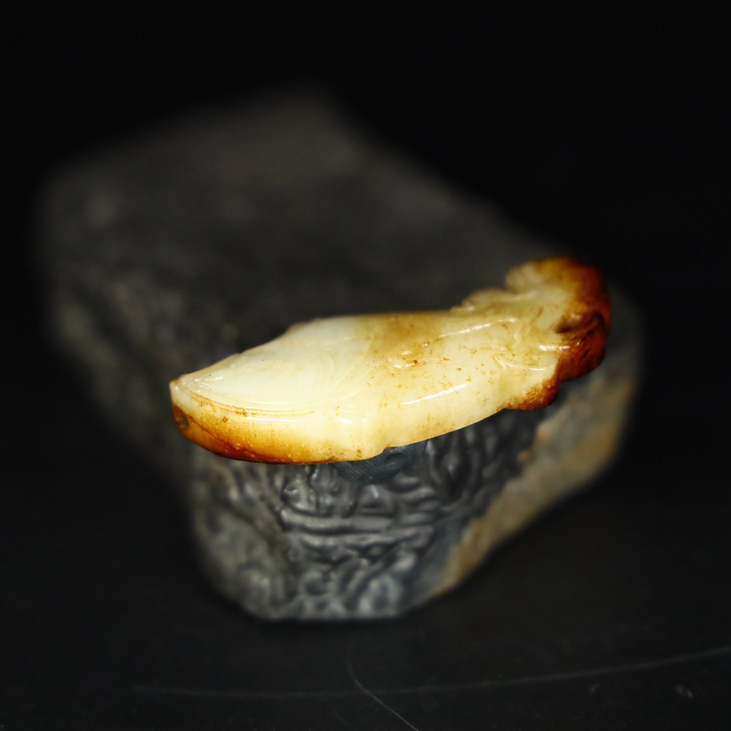 Chinese Natural Jade Carved Fish
