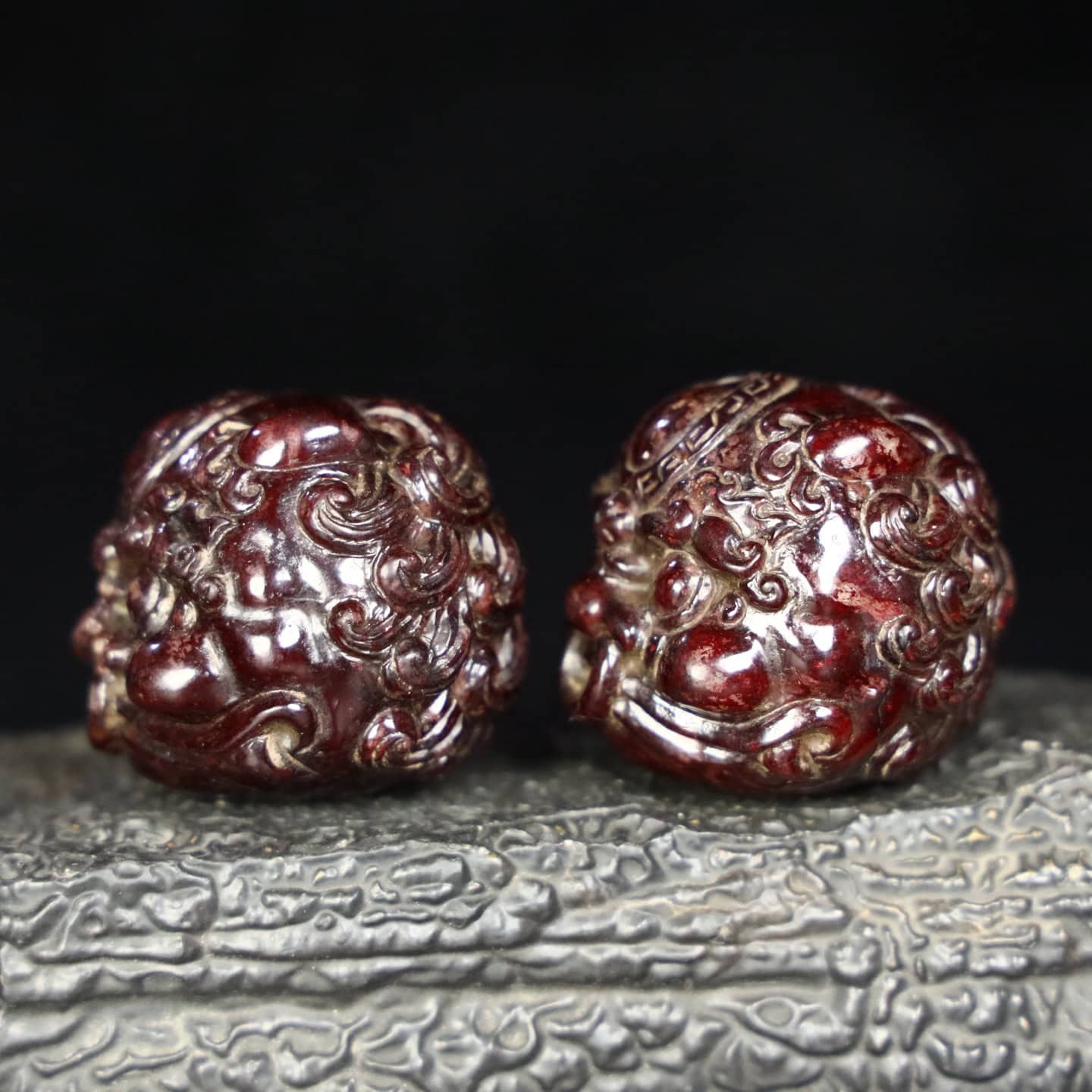 Chinese Natural Jade Carved handballs