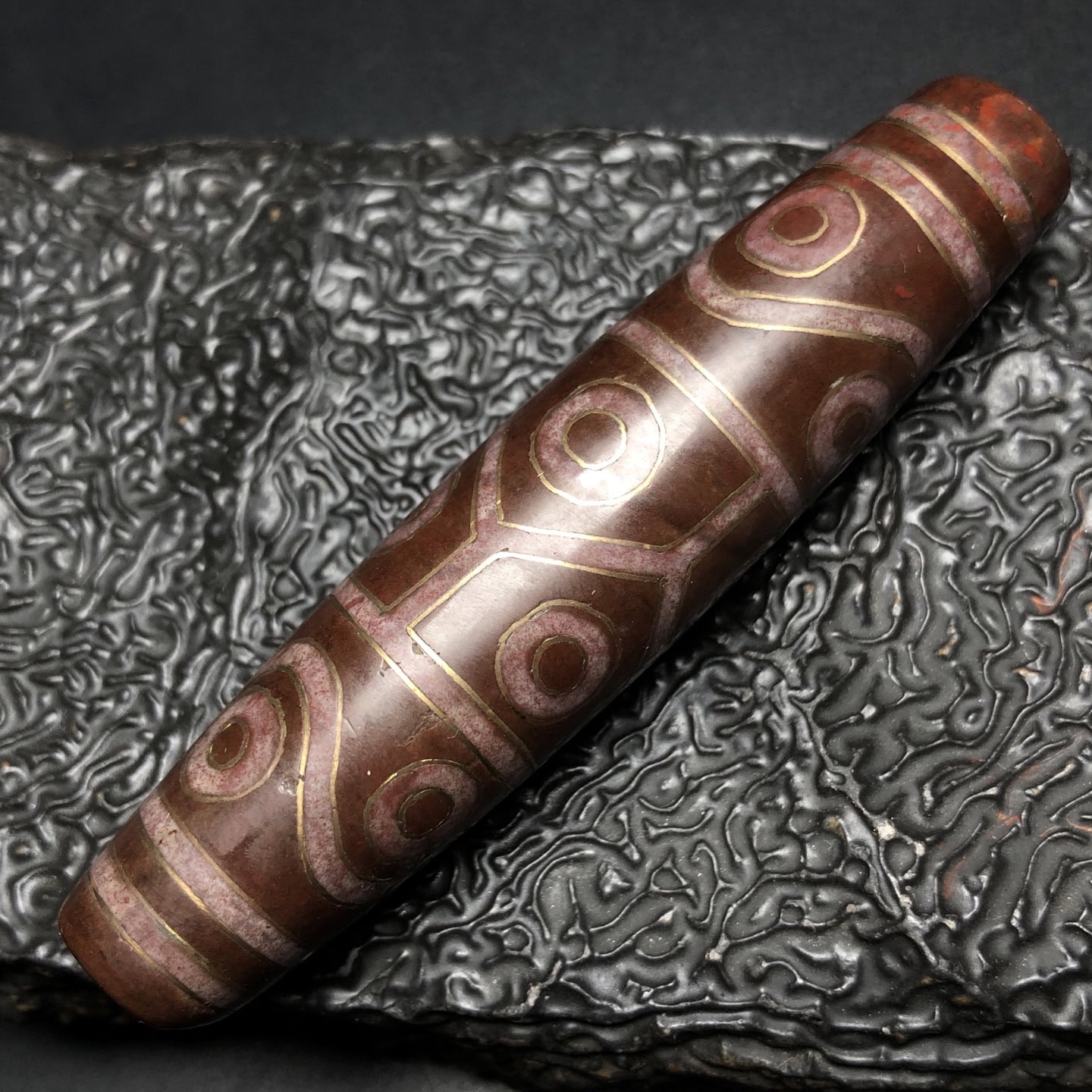 Chinese Natural Agate DZI Beads