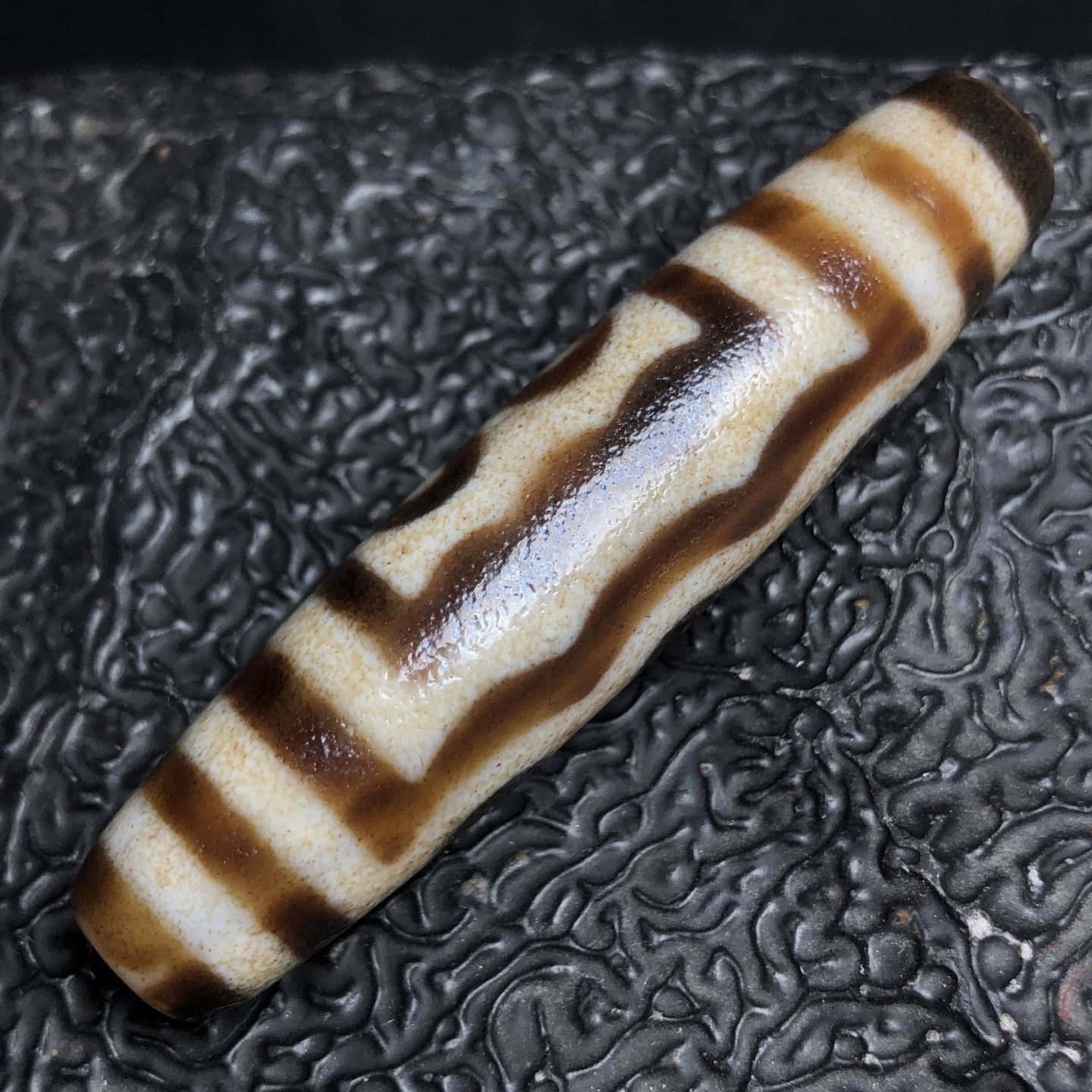 Chinese Natural Agate DZI Beads