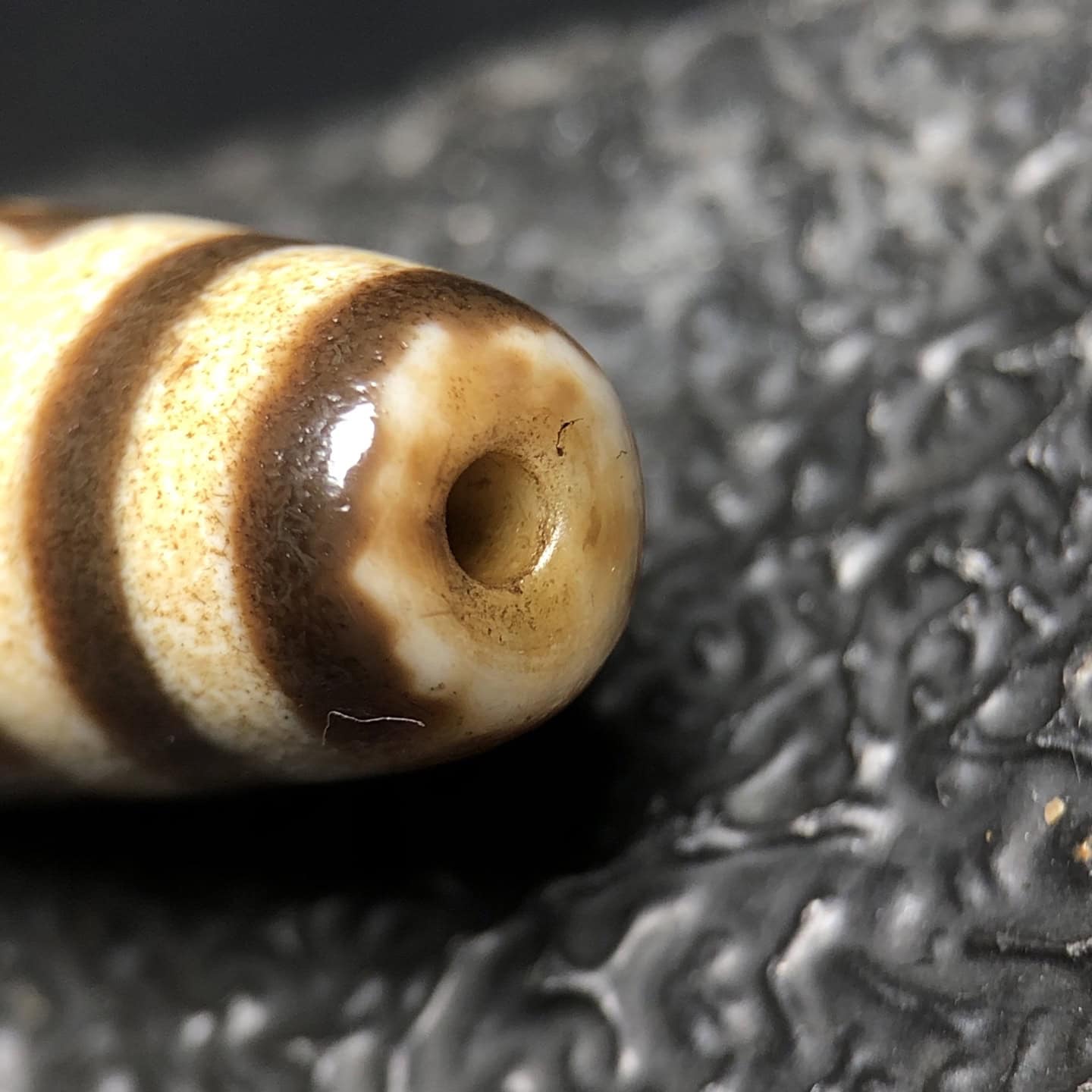 Chinese Natural Agate DZI Beads