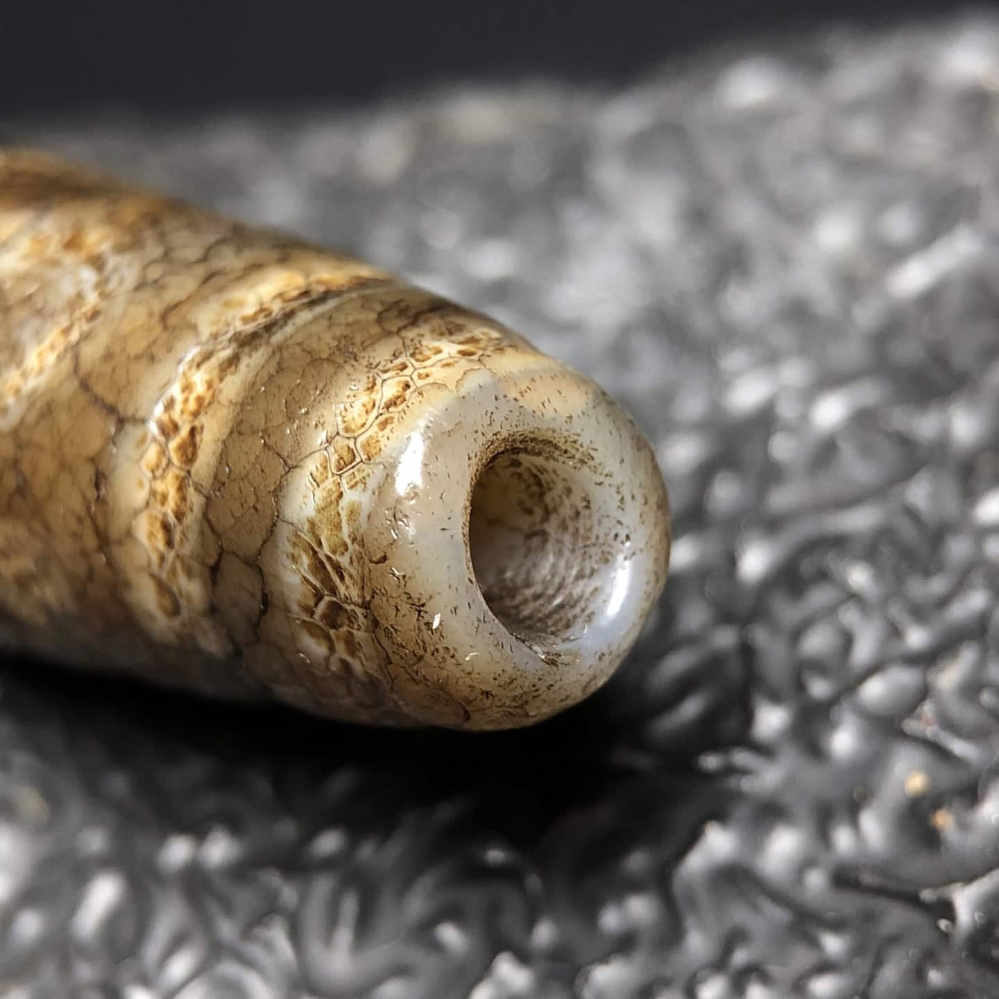 Chinese Natural Agate DZI Beads