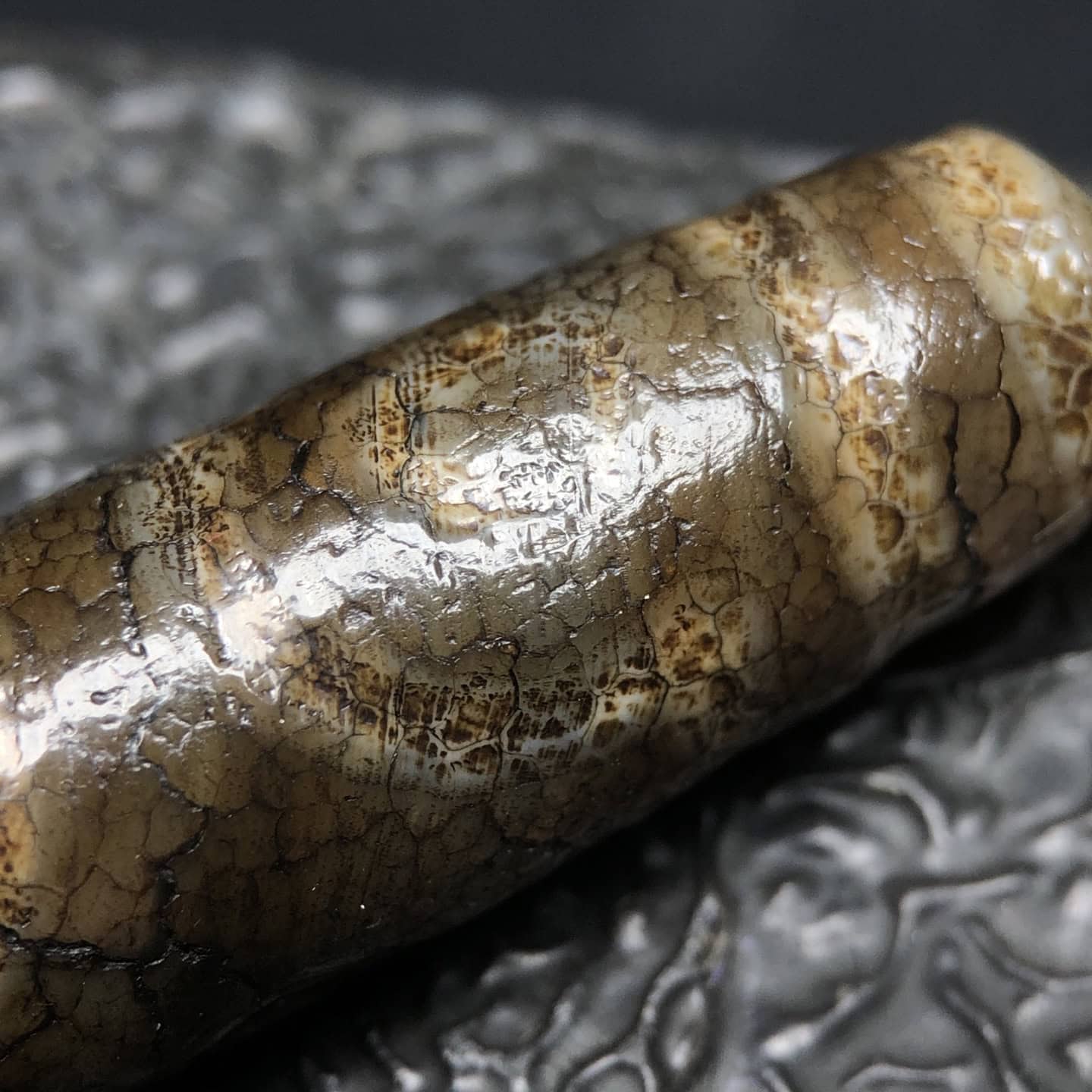 Chinese Natural Agate DZI Beads