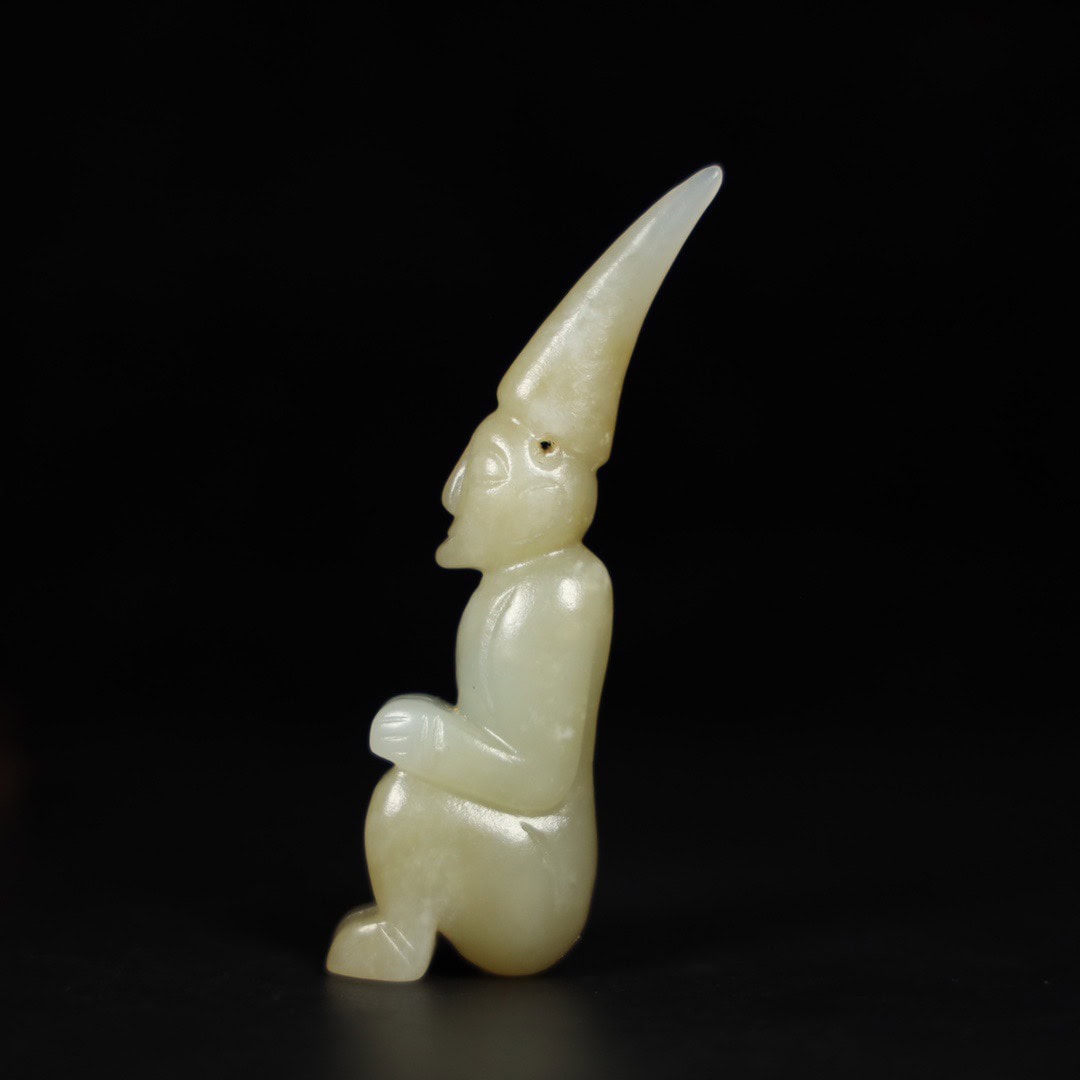 Chinese Natural Jade Carved handle