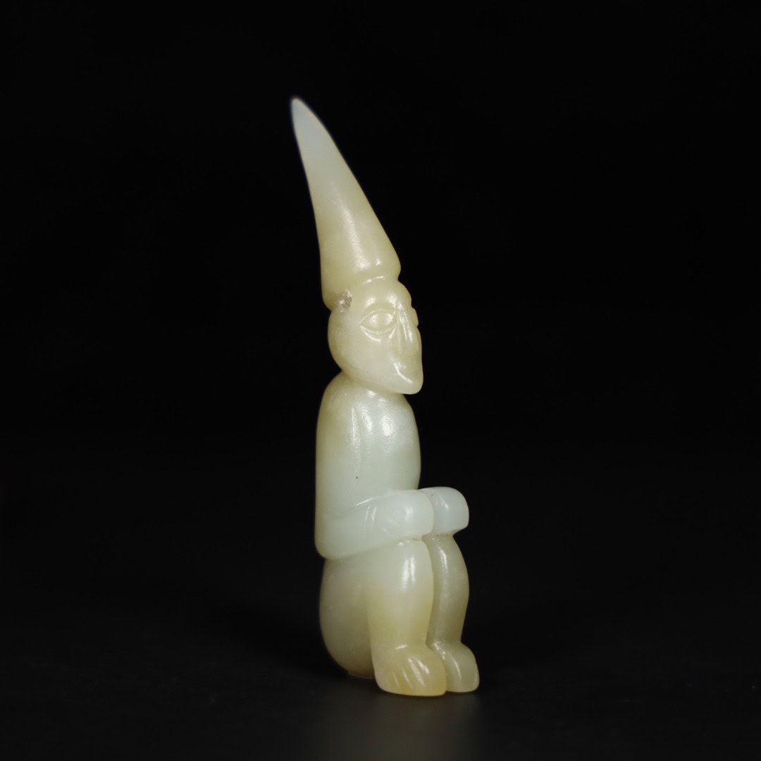 Chinese Natural Jade Carved handle