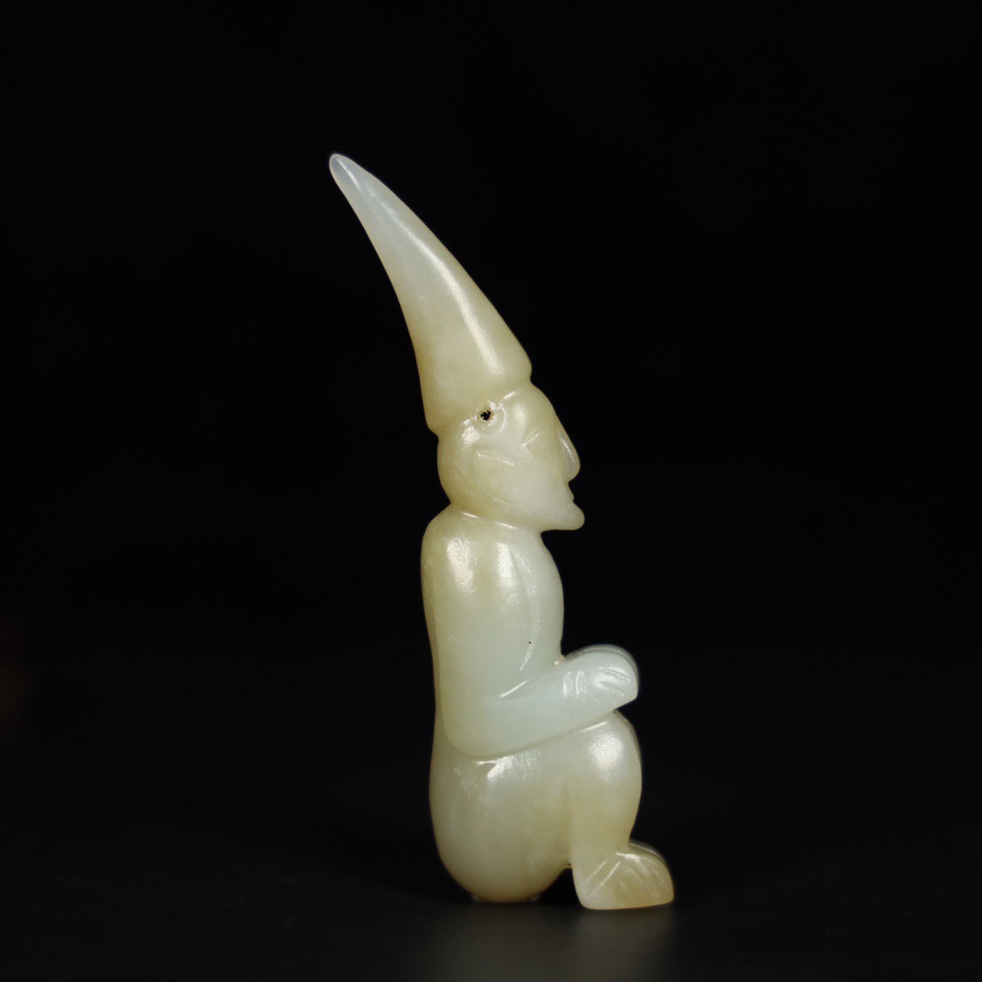 Chinese Natural Jade Carved handle