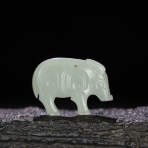 Chinese Natural Jade Carved Pig