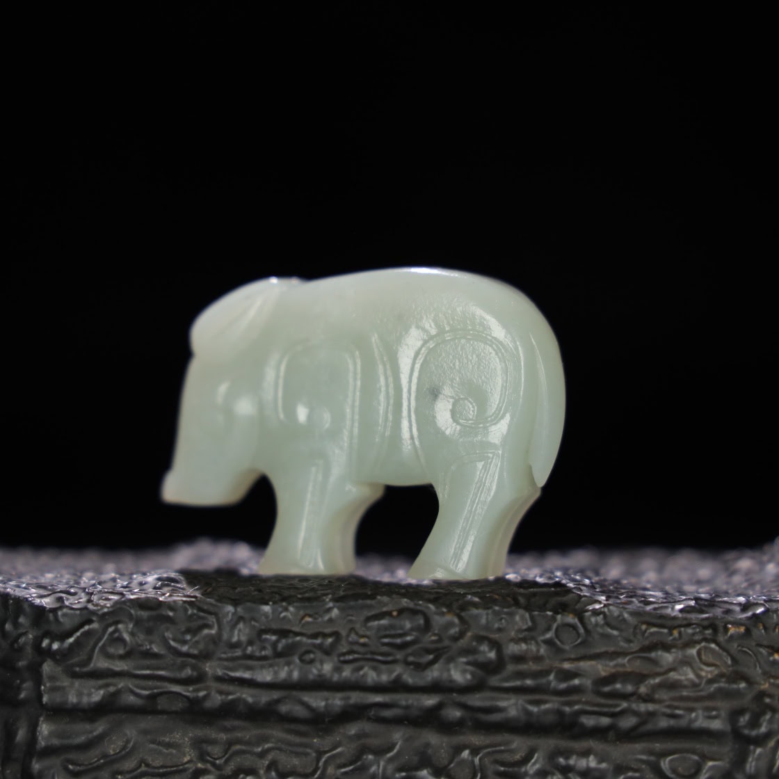 Chinese Natural Jade Carved Pig