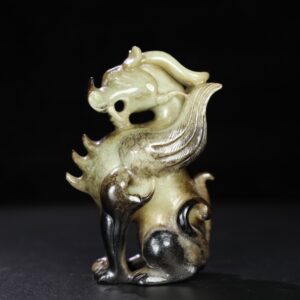Chinese Natural Jade Carved Dragon Ornaments