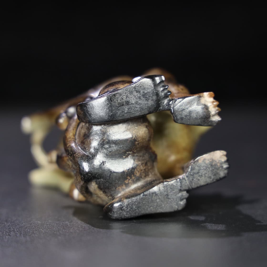 Chinese Natural Jade Carved Dragon Ornaments