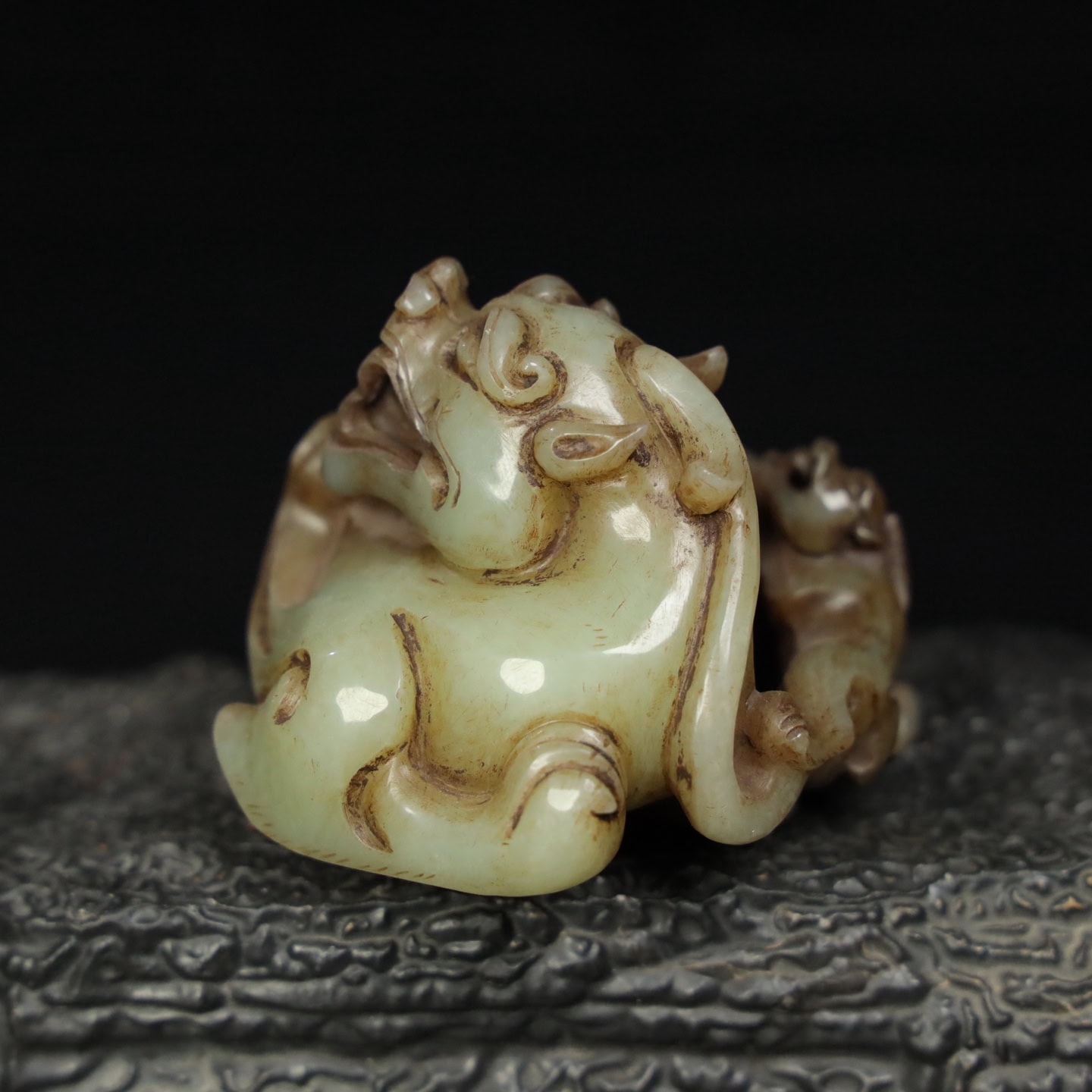 Chinese Natural Jade Carved beasts