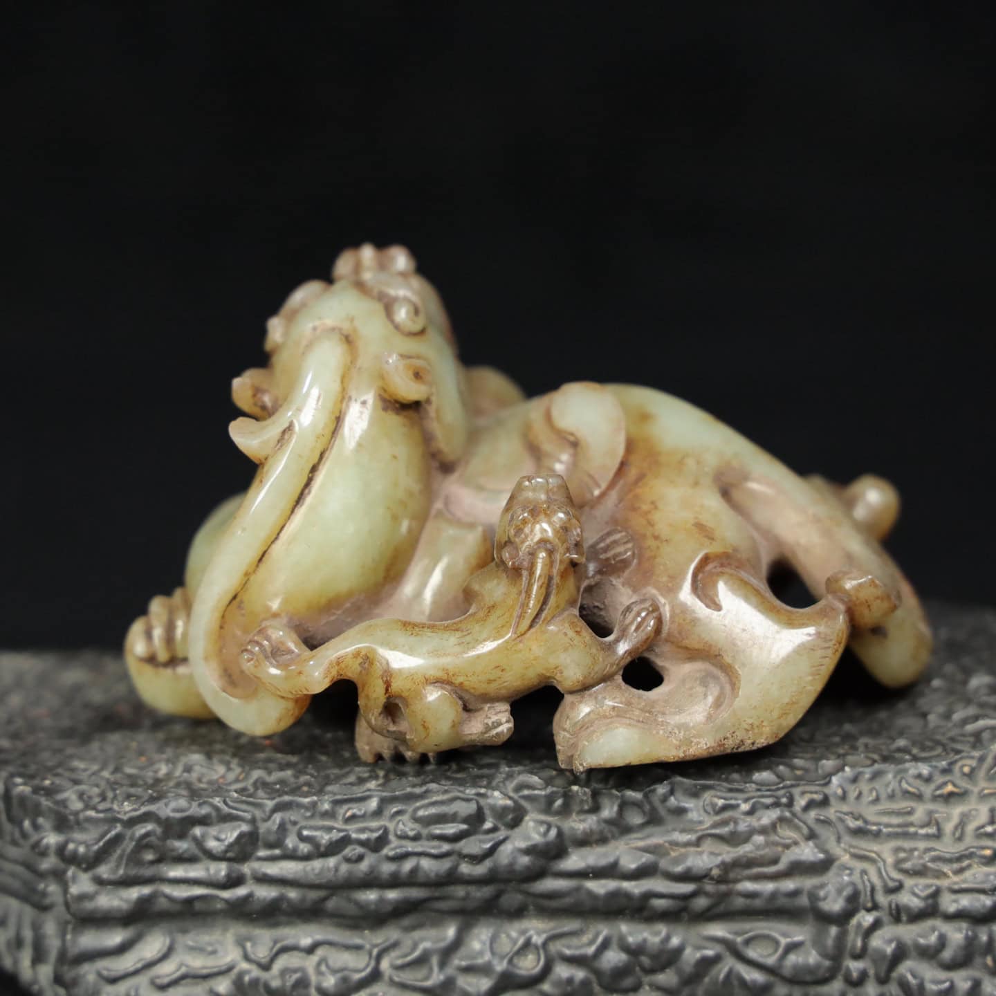 Chinese Natural Jade Carved beasts