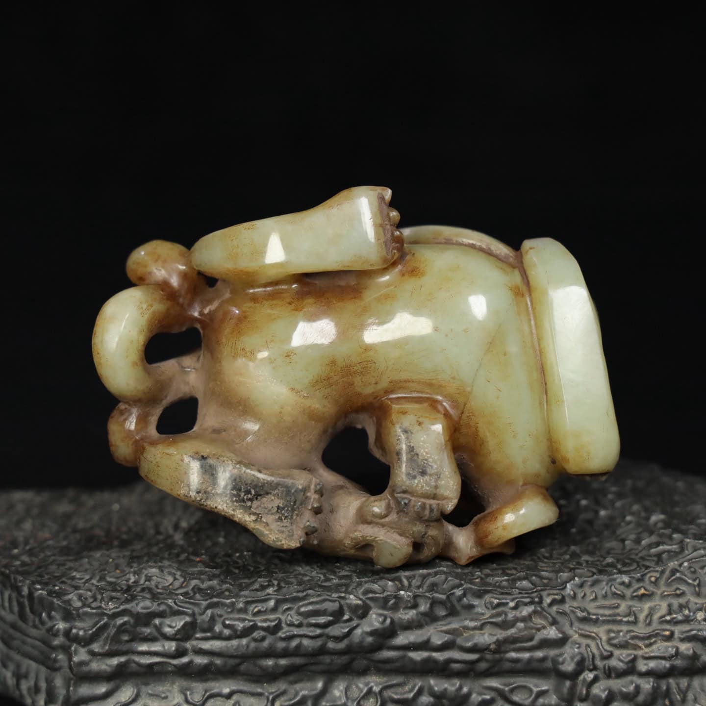Chinese Natural Jade Carved beasts
