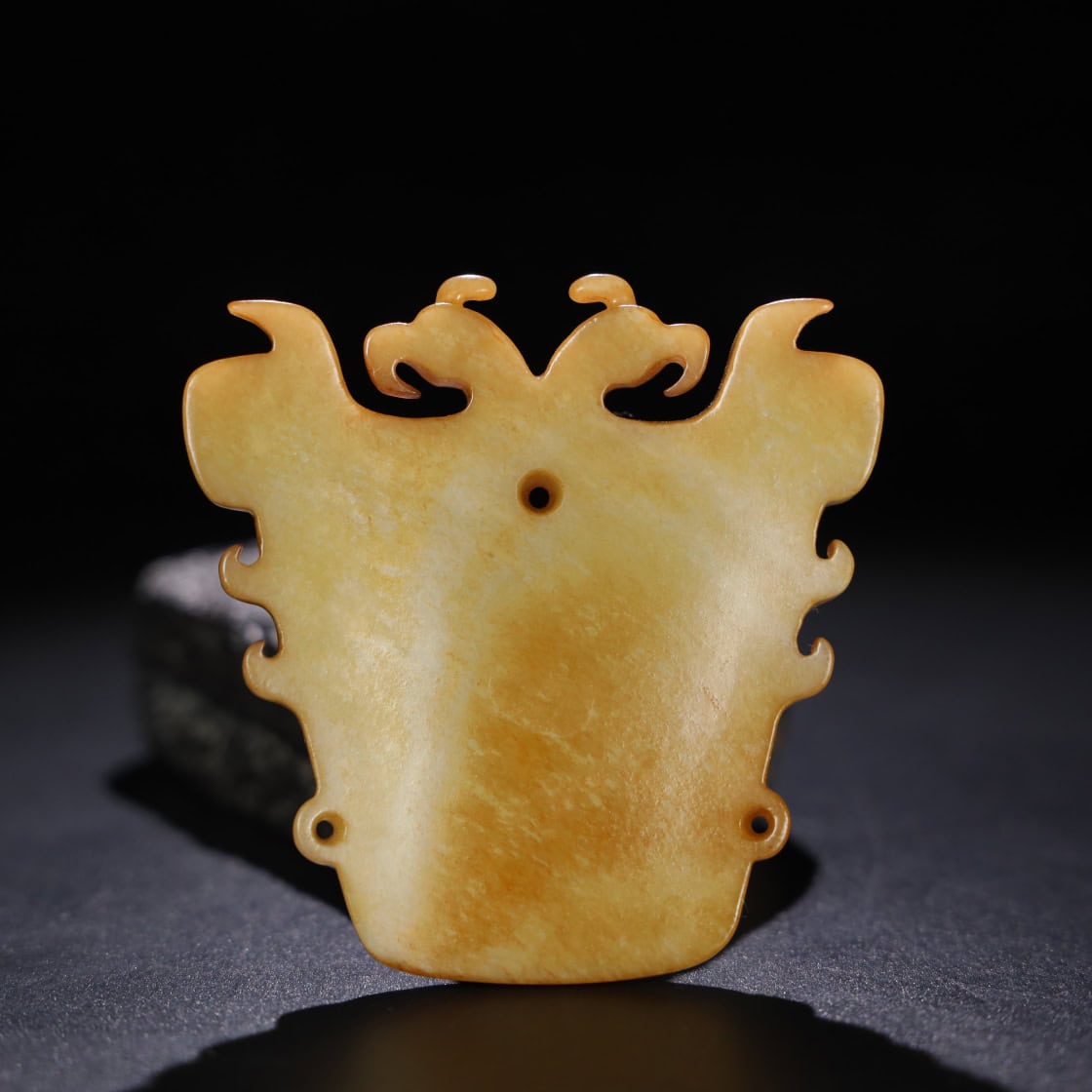 Chinese Natural Jade Carved Mask