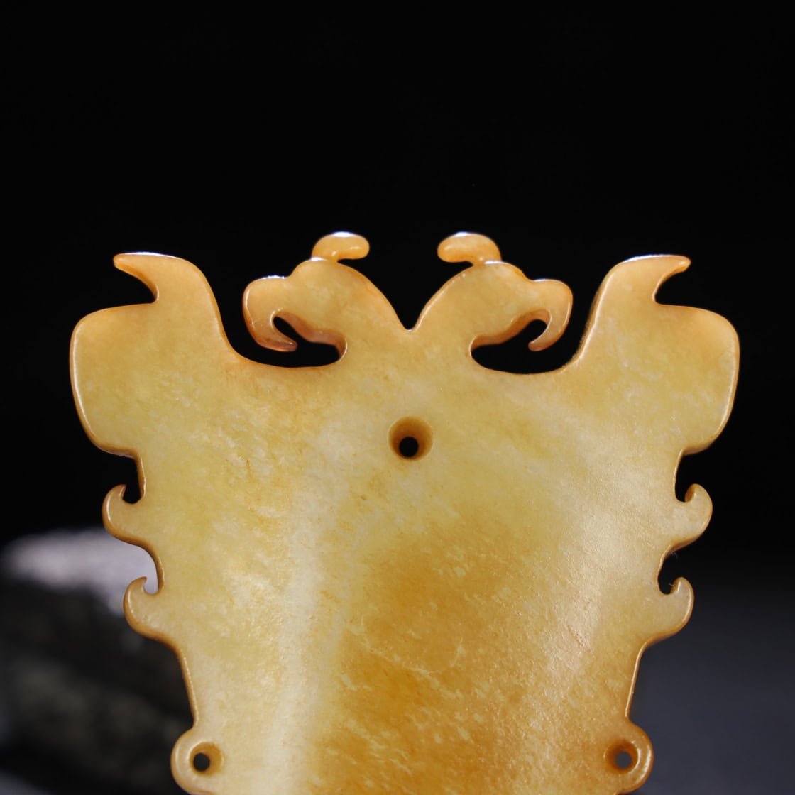 Chinese Natural Jade Carved Mask