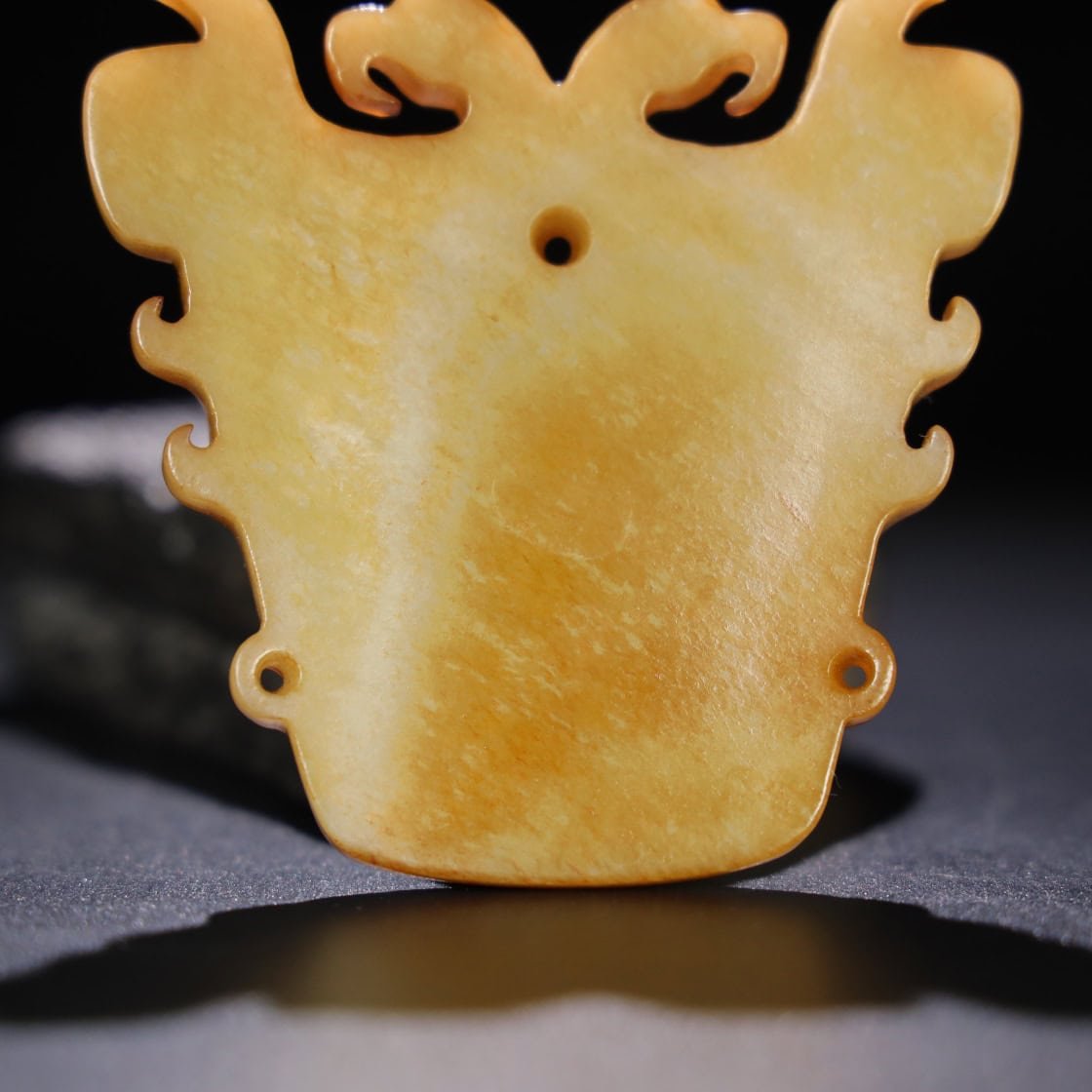Chinese Natural Jade Carved Mask