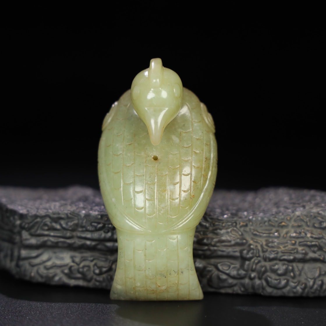 Chinese Natural Jade Carved bird