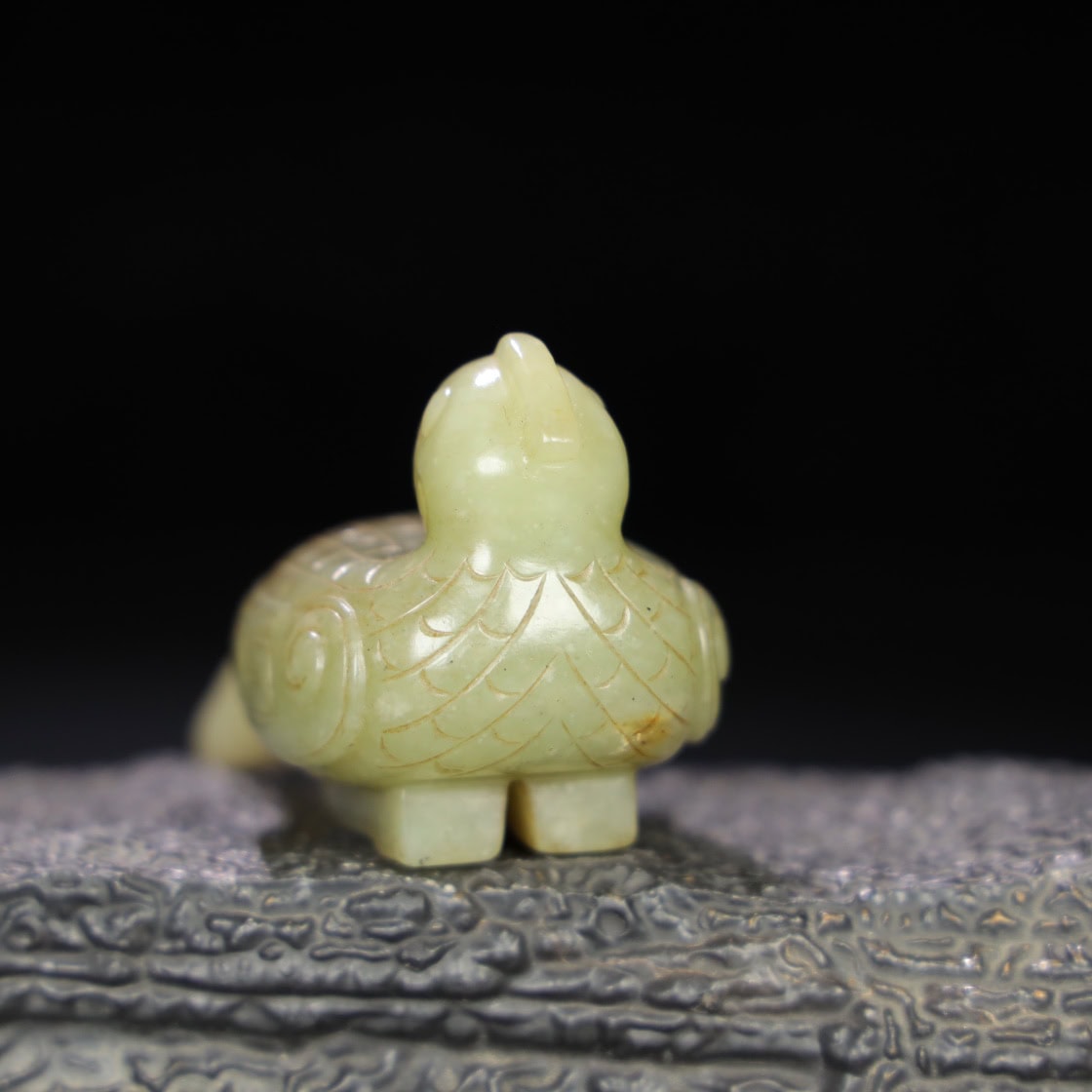Chinese Natural Jade Carved bird