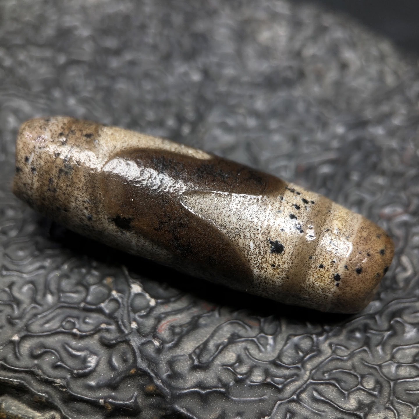 Chinese Natural Agate DZI Beads