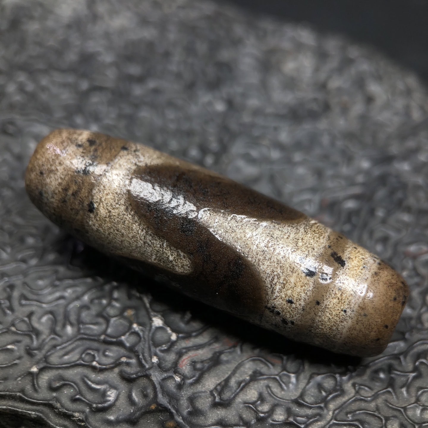 Chinese Natural Agate DZI Beads