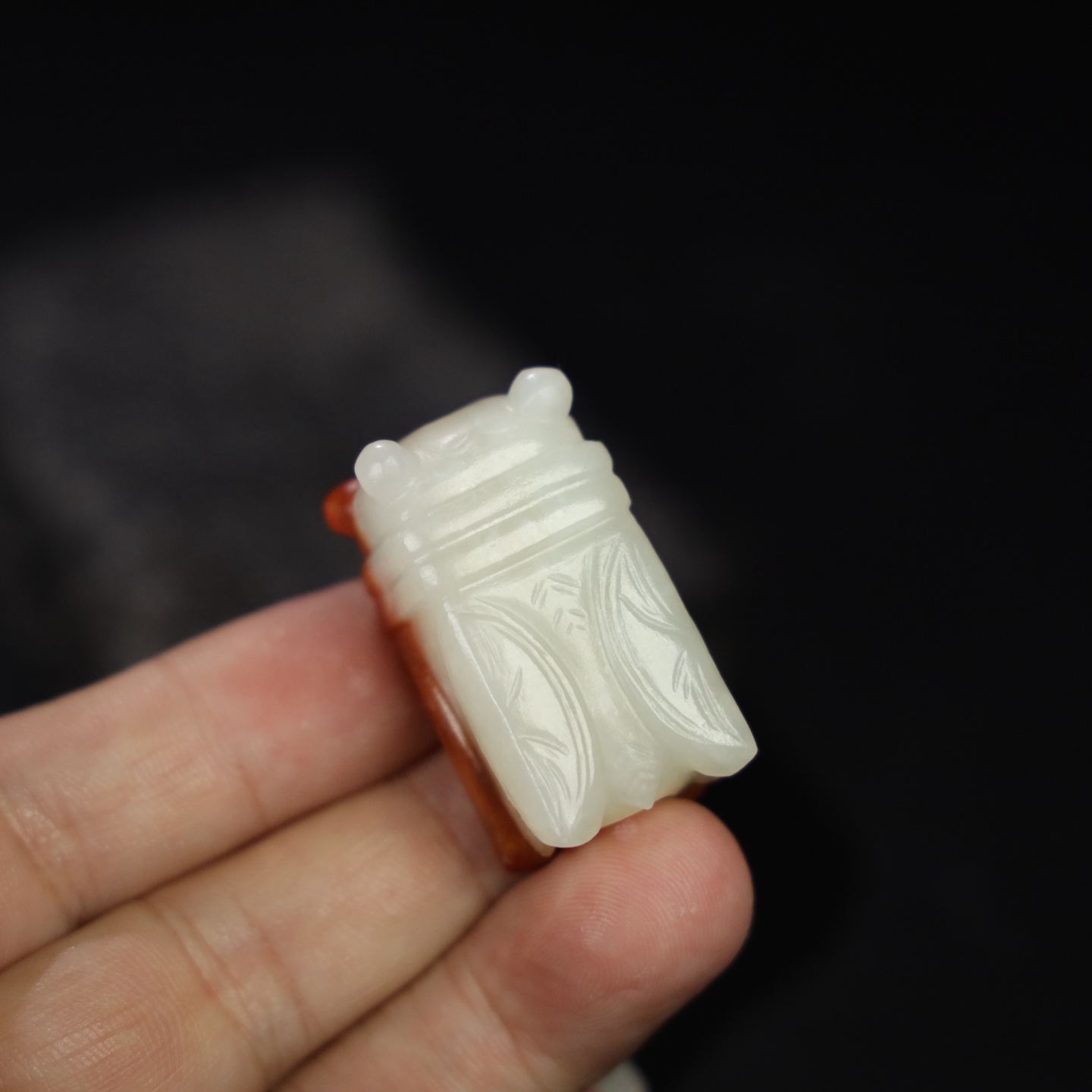 Chinese Natural Jade Carved Cicada