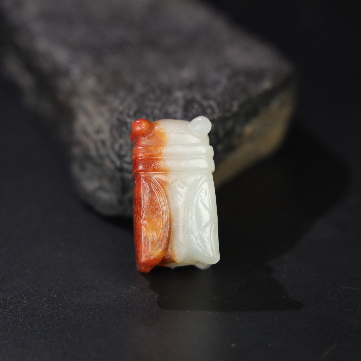 Chinese Natural Jade Carved Cicada