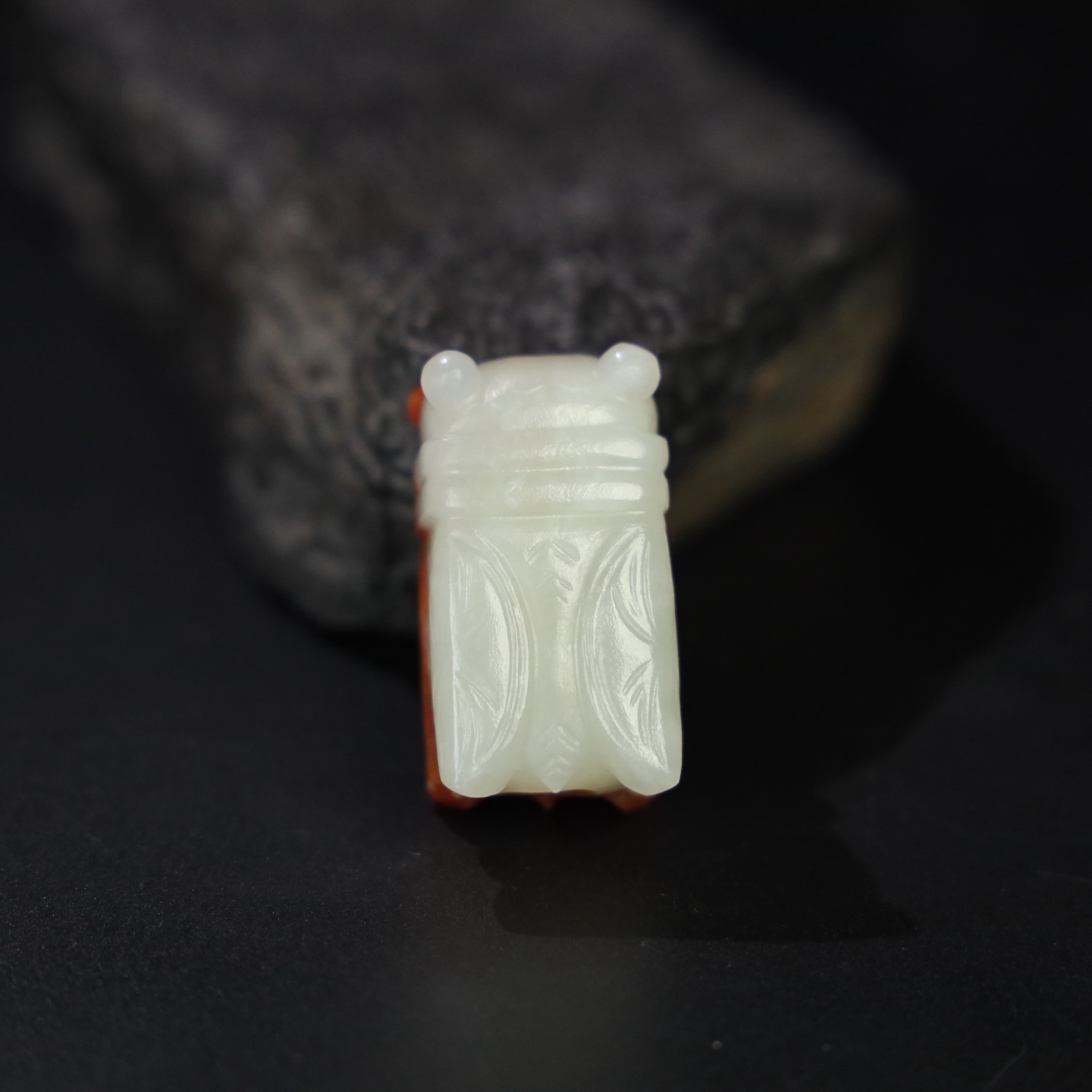 Chinese Natural Jade Carved Cicada